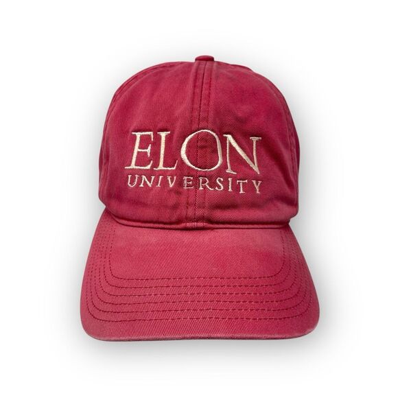 Richardson Elon University Full School Name Adjustable Hat Cap Maroon OSFM Flaw - Picture 1 of 10
